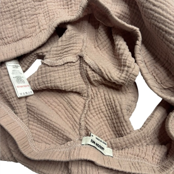 Jason Wu Gauze Shorts Size Medium Minimalist Brown Beige Quiet Luxury Beach - Picture 6 of 11